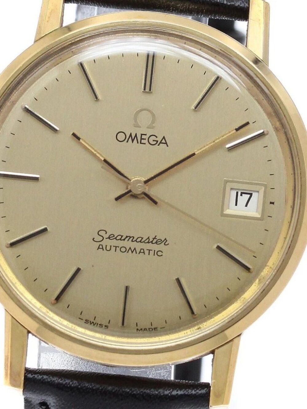 OMEGA Seamaster 166.0202 Date cal.1010 Gold Dial Automatic Men's Watch_959834